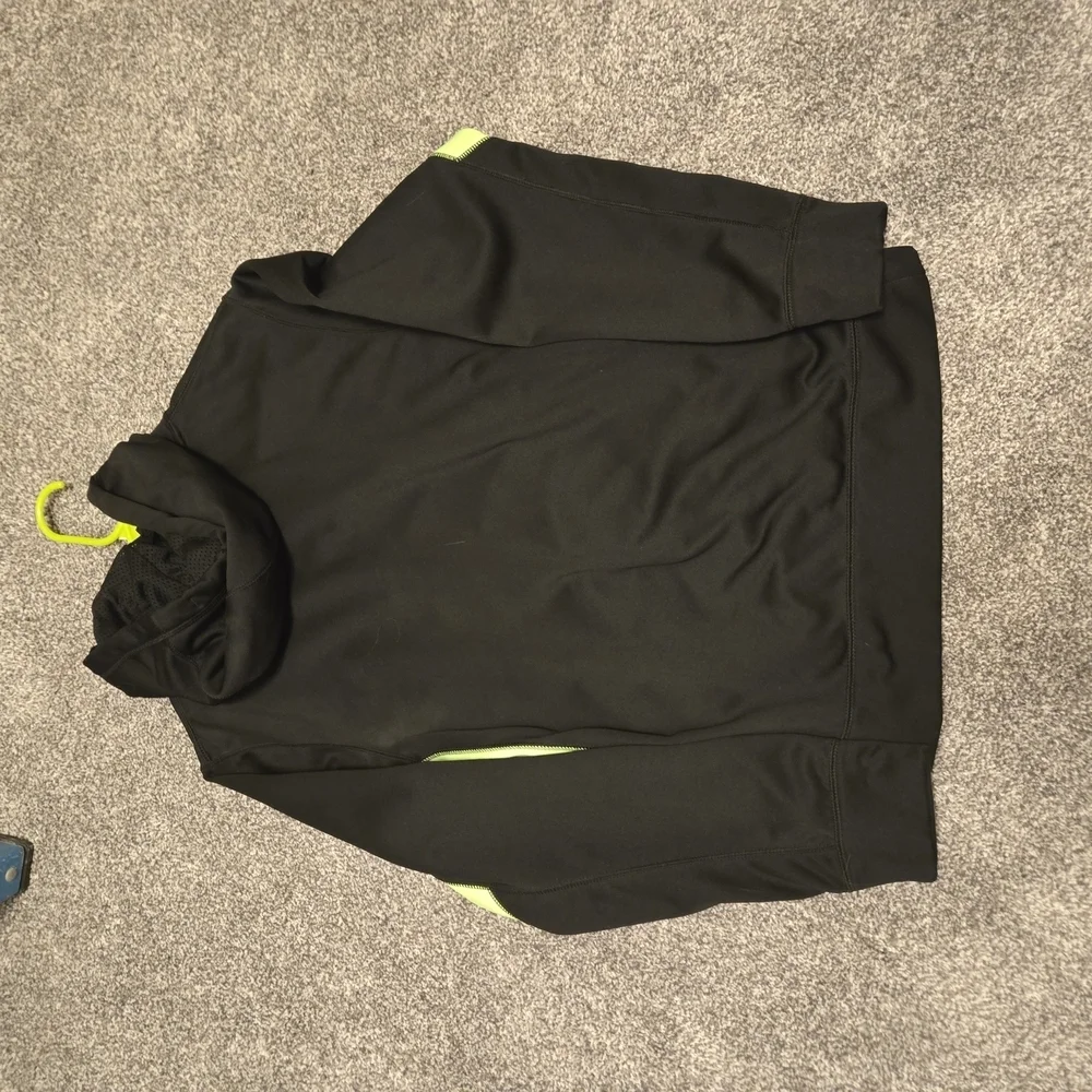 Nike Black Hoodie with Neon Green Details